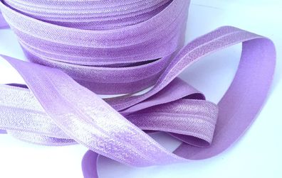 1m x 20mm Falzgummi elastisch Satinglanz Farbe Flieder Hell