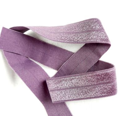 1m x 20mm Falzgummi elastisch Satinglanz Farbe Amethyst