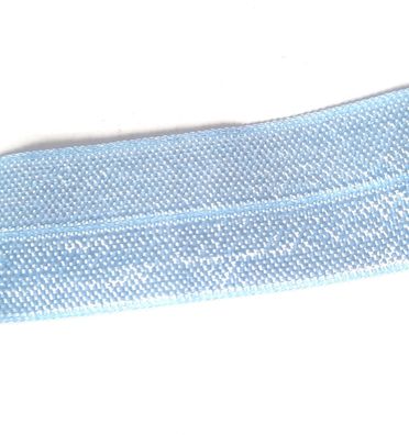 1m x 20mm Falzgummi elastisch Satinglanz Farbe Hellblau