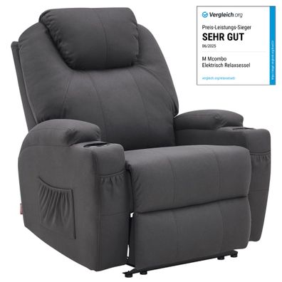 MCombo elektrisch Relaxsessel Fernsehsessel Liegefunktion + Massage + Heizung7061MB