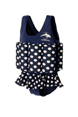 Konfidence Badeanzug Float Suit mit integriertem Auftrieb Navy Polka