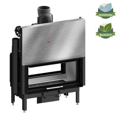 Kaminofen Hitze Ardente DUO 90×41. DGS 18 kW Kaminofeneinsatz Ofen Kamin Holzofen