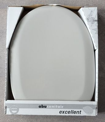 Eleganter Massiv WC-Sitz mit edelstahlscharnier + Quick-Lock / manhattan grau gray