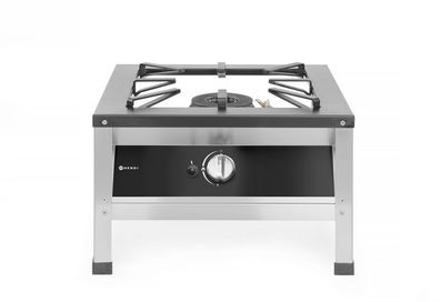 Hendi Hockerkocher Kitchen Line mit großem Pfannenaufbau aus Edelstahl