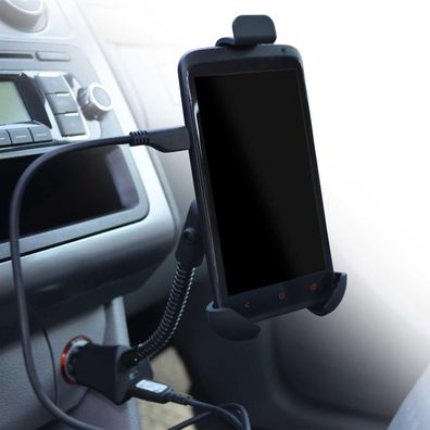 Kfz Smartphone Halter Schwanenhals USB Steckplatz Autozubehör Filmer 37382