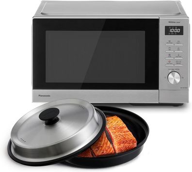 Panasonic NN-GD39QSEPG Grill-Mikrowelle mit Steam+ Topf, 29 l, 1000 W, automatis