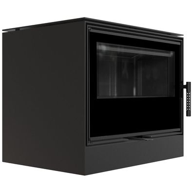 Kaminofen aus Stahl KRATKI KARI 70 Ø 150 8 kW schwarz Verkleidung