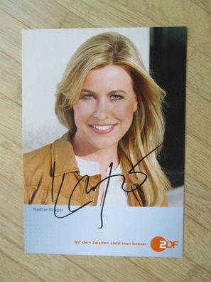 ZDF Fernsehmoderatorin Nadine Krüger - handsigniertes Autogramm!!!