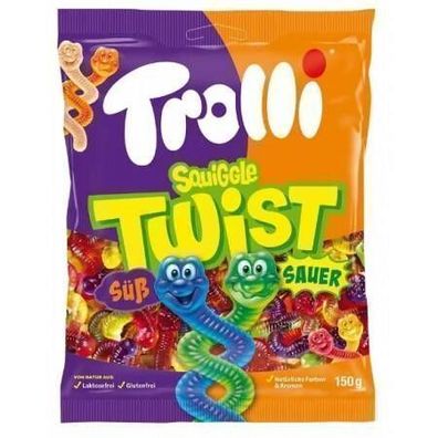 Trolli Squiggle Twist Saures und Süßes Gummibärchen 150 g