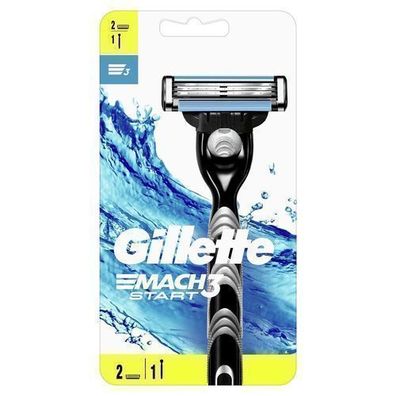 Gillette Mach3 Start Herrenrasierer mit 2 austauschbaren Klingen - Perfekte Präz