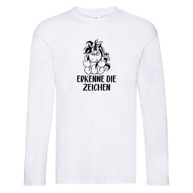 Erkenne die Zeichen | Stinkefinger Long Sleeve Weiß