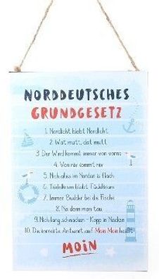 Norddeutsches Grundgesetz - Metallschild 22x32cm