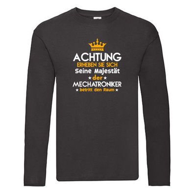Erheben Sie sich: Mechatroniker | Spruch | KFZ | Humor Long Sleeve Schwarz
