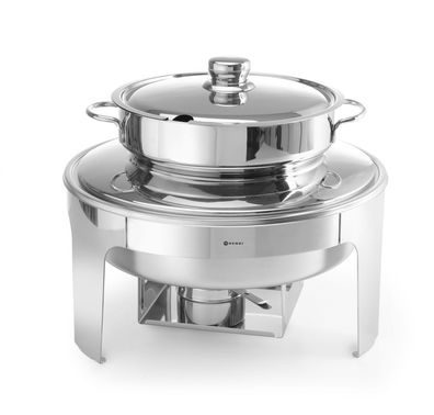 Hendi Suppen Chafing Dish in Spiegelglanz und 10 Liter mit Deckel