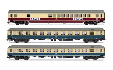 Rivarossi HR4349 3-teiliges Set Nachtschnellzug Luna DB Spur H0