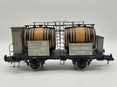 Gebrauchtes 5405889 Märklin 5889 Weinfasswagen grau SBB Ep Spur 1 gebraucht 1:32