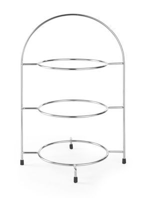 HENDI Etagere für 3 Teller – Chrom Servierständer für Buffet & Kuchen