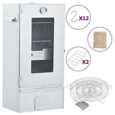 vidaXL Räucherofen mit Kaltrauchgenerator Verzinkter Stahl