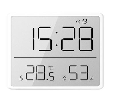 VCCstore-Digitalwecker mit Wandmontage, Temperatur- & Luftfeuchtigkeitsanzeige