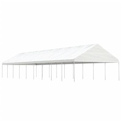 vidaXL Pavillon mit Dach Weiß 20,07x5,88x3,75 m Polyethylen