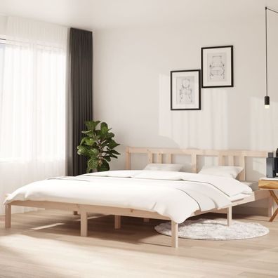vidaXL Massivholzbett 180x200 cm