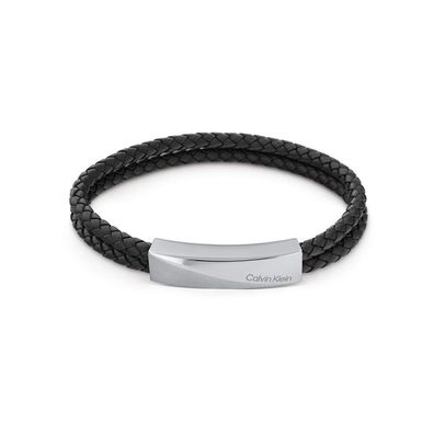Calvin Klein - 35000097 - Armband - Herren - Leder - schwarz - 19,5 cm