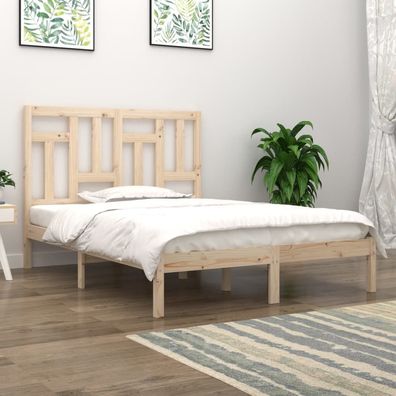 vidaXL Massivholzbett Kiefer 140x190 cm