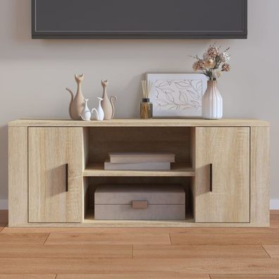vidaXL TV-Schrank Sonoma-Eiche 100x35x40 cm Holzwerkstoff