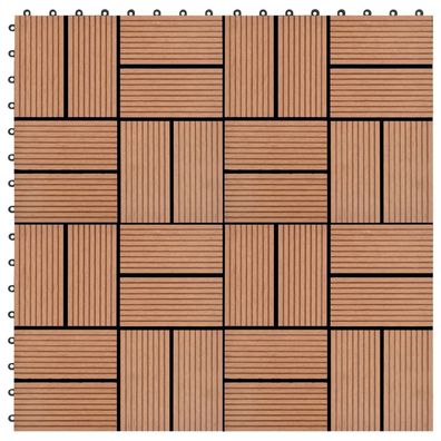 vidaXL 22 Stk. Terrassenfliesen 30 x 30 cm 2 qm WPC Braun