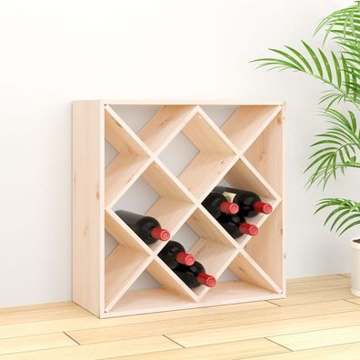 vidaXL Weinregal 62x25x62 cm Massivholz Kiefer