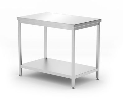 Gastronomie Hendi Arbeitstisch Kitchen Line mit Grundboden 1000x600x850mm