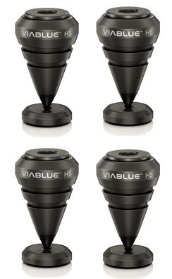 Viablue HS / HighEnd Spikes / schwarz / Höhenverstellung / 4 Stück / ...100 kg