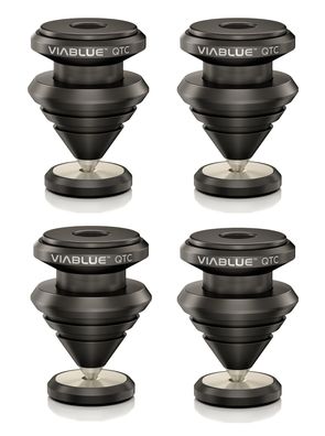 Viablue QTC / HighEnd Spikes / schwarz / Höhenverstellung / 4 Stück / ..200 kg