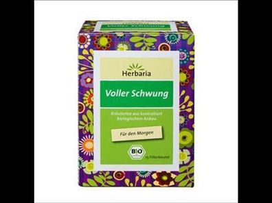 Herbaria 3x Voller Schwung Tee bio 15 FB 24g