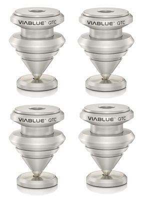 Viablue QTC / HighEnd Spikes / silber / Höhenverstellung / 4 Stück / ..200 kg