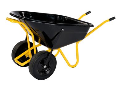 Pro-Bau-Tec Schubkarre Twin 160L Tiefbettmulde Tragkraft 200kg