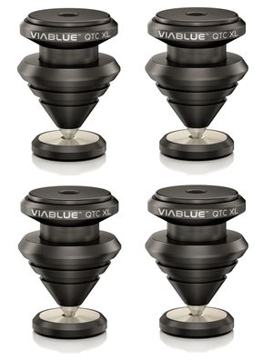 Viablue QTC / HighEnd Spikes XL / schwarz / Höhenverstellung / 4 Stück / ..300 kg
