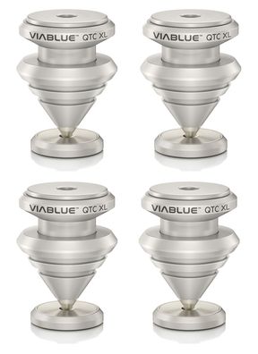Viablue QTC / HighEnd Spikes XL / silber / Höhenverstellung / 4 Stück / ..300 kg