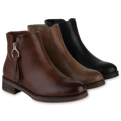 VAN HILL Damen Leicht Gefütterte Klassische Stiefeletten Zipper Schuhe