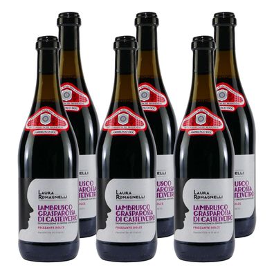 Lambrusco Grasparossa Perlwein DOC -lieblich- (6 x 0,75L)
