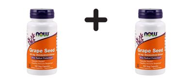 2 x Now Foods Grape Seed 100 mg Standardized Extract (100 vcaps) Unflavoured