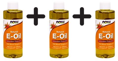 3 x NOW Foods Vitamin E Natural Liquid - 118 ml