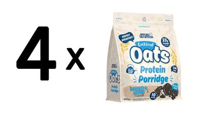 4 x Applied Nutrition Critical Oats Protein Porridge, Cookies & Cream - 600g