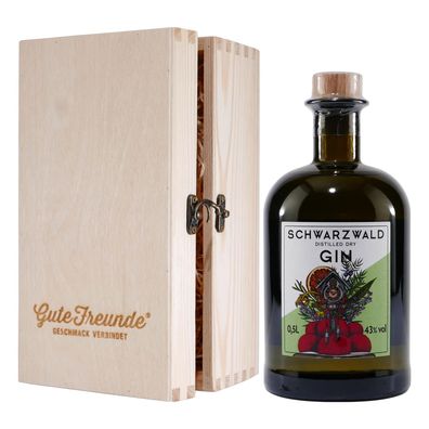 Bimmerle Schwarzwald Dry Gin mit Geschenk-Holzkiste