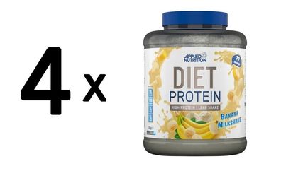 4 x Applied Nutrition Diet Whey, Banana - 1800g