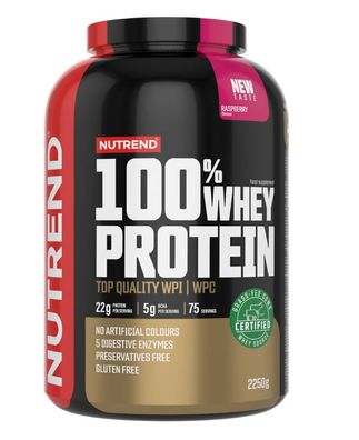 100% Whey Protein, Raspberry - 2250g