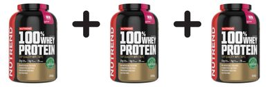 3 x Nutrend 100% Whey Protein, Raspberry - 2250g