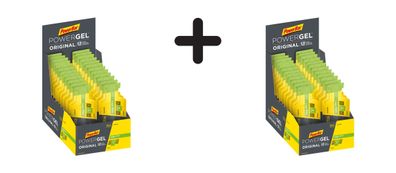 2 x Powerbar PowerGel (24x41g) Green Apple (with caffeine)