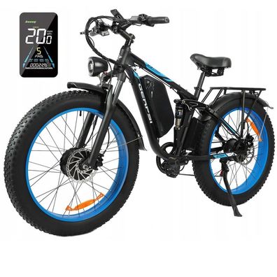 3000W 48V25AH 55KM/H Elektrofahrrad DP2603 Doppelter Motor 26 Zoll Hydraulikbremse