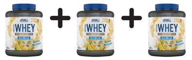 3 x Applied Nutrition Critical Whey, Banana Milkshake - 2000g